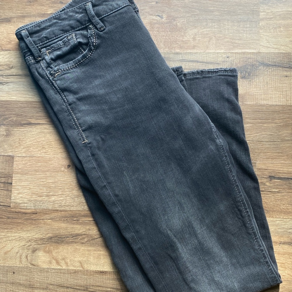 Women’s Silver Jeans Co Grey Distressed Aiko Skinny Jeans W31/L31
